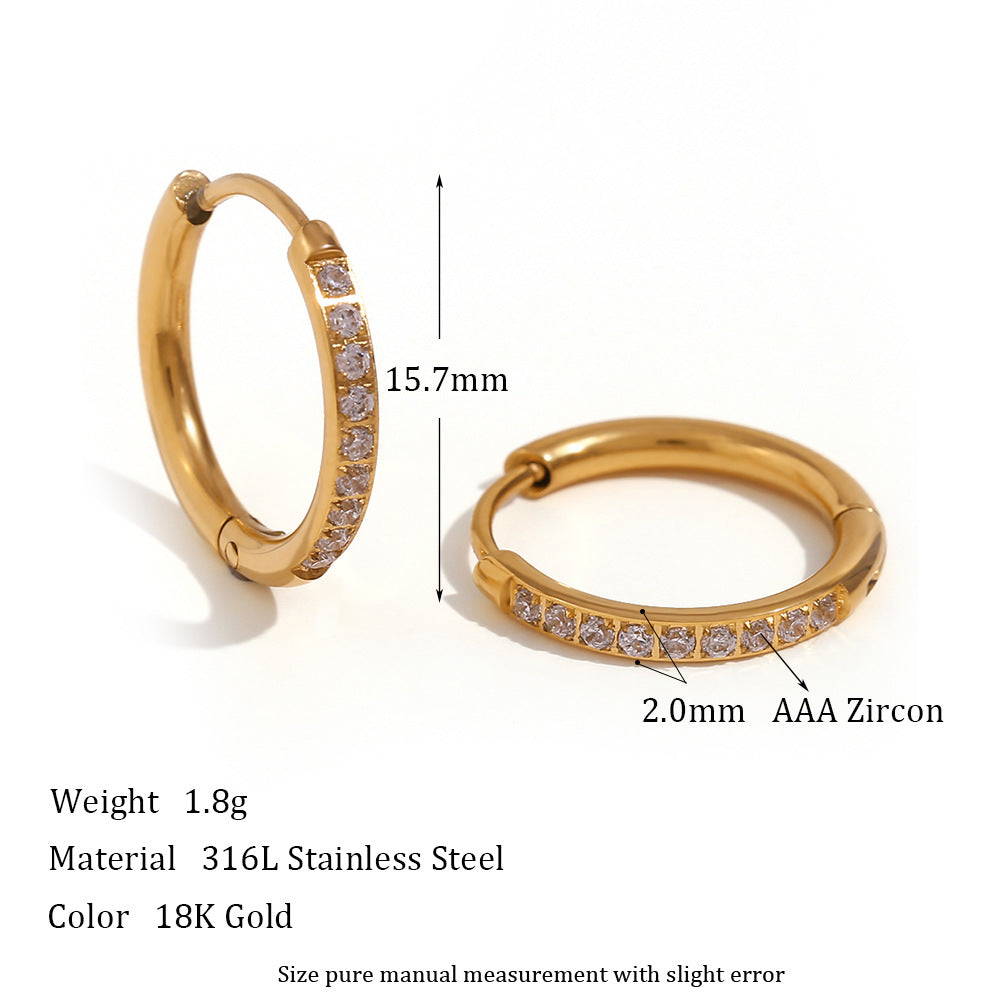 Huggie Hoop Earrings For Women Dainty Hypoallergenic Earrings Cubic Zirconia Split Hoop Gold Jewelry Christmas Gifts