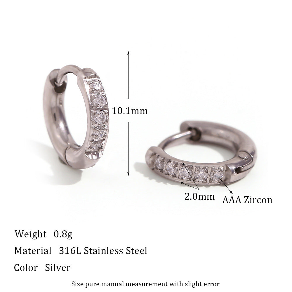 Huggie Hoop Earrings For Women Dainty Hypoallergenic Earrings Cubic Zirconia Split Hoop Gold Jewelry Christmas Gifts