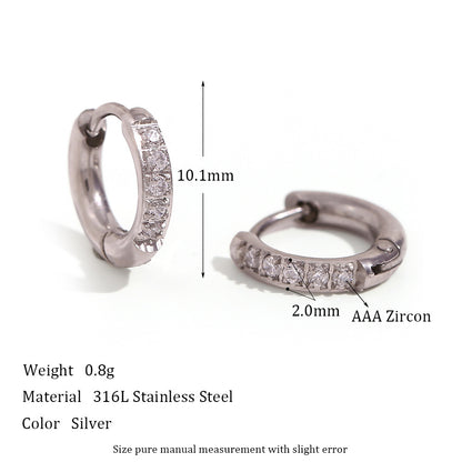 Huggie Hoop Earrings For Women Dainty Hypoallergenic Earrings Cubic Zirconia Split Hoop Gold Jewelry Christmas Gifts